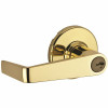 Kwikset Kingston Polished Brass Storeroom Keyed Ul Door Lever Featuring Smartkey