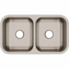 Elkay Dayton Undermount Stainless Steel 32 In. 50/50 Double Bowl Kitchen Sink