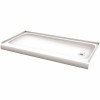 Bootz Industries Showercast 60 In. X 30 In. Single Threshold Shower Pan In White With Right Drain