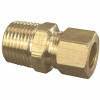 Brasscraft 3/8 Od Tube X 1/2 In. Mip Compression Male Reducing Union In Rough Finish Brass