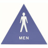 Hy-Ko 12 In. X 12 In. Plastic White On Blue Ada Approved Men Restroom Sign