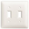 Taymac White 2-Gang Toggle Wall Plate (1-Pack)