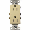 Hubbell Wiring 15 Amp Tamper Proof Self-Grounding Decorator Receptacle, White