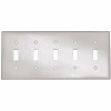 Leviton White 5-Gang Toggle Wall Plate (1-Pack)