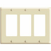 Leviton 3-Gang Decora/Gfci Device Wall Plate, Ivory