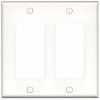 Leviton White 2-Gang Decorator/Rocker Wall Plate (1-Pack) - 609064