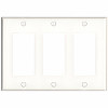 Leviton White 3-Gang Decorator/Rocker Wall Plate (1-Pack) - 609066