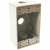 Bell 1-Gang White Weatherproof Box With Three 1/2 In. Outlets