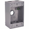 Bell 1-Gang Gray Weatherproof Box With Four 1/2 In. Threaded Outlets