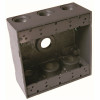Bell 2-Gang Gray Weatherproof Box With Seven 3/4 In. Outlets