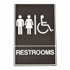 Hy-Ko 6 In. X 9 In. Plastic Braille Restrooms/Wheelchair Sign