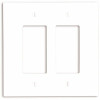 Leviton White 2-Gang Decorator/Rocker Wall Plate (1-Pack) - 2462992