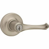 Kwikset Dorian Satin Nickel Exterior Entry Door Lever featuring SmartKey Security