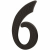 Prime-Line 3 In. Black Plastic House Number 6 Or 9 With Nails (2-Pack)