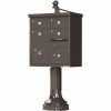 1570 Series 4-Large Mailboxes, 1-Outgoing, 2-Parcel Lockers, Vital Cluster Mailbox With Vogue Traditional Accessories - 2474390