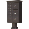 Florence 1570 Series 8-Mailboxes, 1-Outgoing, 4-Parcel Lockers, Vital Cluster Box Unit With Vogue Classic Accessories - 2474393