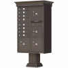 Florence 1570 Series 8-Mailboxes, 1-Outgoing, 4-Parcel Lockers, Vital Cluster Box Unit With Vogue Classic Accessories - 2474399
