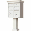 1570 Series 4-Large Mailboxes, 1-Outgoing, 2-Parcel Lockers, Vital Cluster Box Unit With Vogue Traditional Accessories