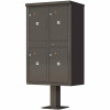 Florence 1590 Series 4-Parcel Lockers On Pedestal Valiant Outdoor Parcel Locker - 2474411