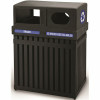 Archtec Parkview Two 50 Gal. Black Dual Waste Recycling Center