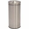 Precision 25 Gal. Stainless Steel Round Imprinted Trash Can With Swivel Lid
