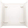 Swan 60 In. W X 57 In. H X 30 In. D Veritek 5-Piece Easy Up Adhesive Alcove Tub Surround In White