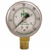 Mec Dial Dry Pressure Gauge 0-300 Psi, Brass Bottom Mount 1/4 In. Mnpt, 2 In. Steel Case