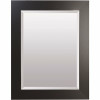 American Pride 24 In. X 30 In. Framed Beveled Makeup Mirror In Satin Black