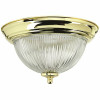 Monument Halophane Dome 11-3/8 In. Ceiling In Fixture Polished Brass Uses One 60-Watt Incandescent Medium Base Lamps