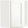 Hampton Bay Shaker Satin White Stock Assembled Diagonal Corner Wall Kitchen Cabinet (24 In. X 30 In. X 12 In.)