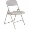 National Public Seating Grey Plastic Seat Stackable Outdoor Safe Folding Chair (Set Of 4)