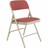 National Public Seating Burgundy Fabric Padded Seat Stackable Folding Chair (Set Of 4) - 2487368