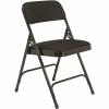 National Public Seating Midnight Black Fabric Padded Seat Stackable Folding Chair (Set Of 4)