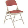 National Public Seating Burgundy Fabric Padded Seat Stackable Folding Chair (Set Of 4) - 2487373