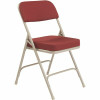 National Public Seating Burgundy Fabric Padded Seat Folding Chair (Set Of 2)