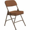 National Public Seating Brown Fabric Padded Folding Chair (Set Of 2)
