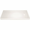Delta Classic 400 60 In. L X 32 In. W Alcove Shower Pan Base With Right Drain In High Gloss White
