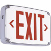 Hubbell Lighting Compass 2.7-Watt White-Red Integrated Led Double-Face Exit Sign With Battery Wet Location