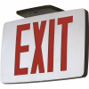 2-Watt Equivalent 120 or 277-Volt Integrated LED Brushed Aluminum with Black Edge Exit Sign and Battery Back-Up 2493364
