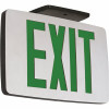 2-Watt Equivalent 120 or 277-Volt Integrated LED Brushed Aluminum with Black Edge Exit Sign and Battery Back-Up 2493367