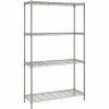 Quantum Storage Systems Convenient 1-Box Wire Shelving Unit, 4-Shelf, 18 In. W X 30 In. L X 72 In. H, Chrome