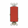 Leviton Decora Plus 20-Amp 120/277-Volt Antimicrobial Treated Single-Pole Rocker Switch, Red