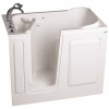 American Standard Gelcoat Walk-In Bath, Soaker, Left-Hand With Quick Drain And Faucet, White, 28 In. X 48 In.