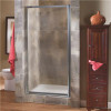 Foremost Tides 33 In. To 35 In. X 65 In. Framed Pivot Shower Door In Silver With Obscure Glass With Handle