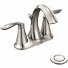 Moen Eva 4 In. Centerset 2-Handle High-Arc Bathroom Faucet In Chrome