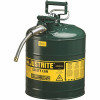 Justrite Mfg Sfty Can 5 Gl Green W/Hose