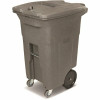 Toter 64 Gal. Graystone Document Trash Can with Wheels and Lid Lock (2 Caster Wheels, 2 Stationary Wheels)