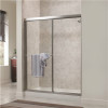Foremost Tides 44 In. To 48 In. X 70 In. H Framed Sliding Shower Door In Brushed Nickel And Clear Glass