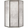 Tides 16-3/4 In. X 24 In. X 16-3/4 In. X 70 In. Framed Neo-Angle Shower Door In Brushed Nickel Finish With Obscure Glass