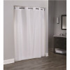 Hookless Embossed Moire 71 In. X 74 In. White Shower Curtain